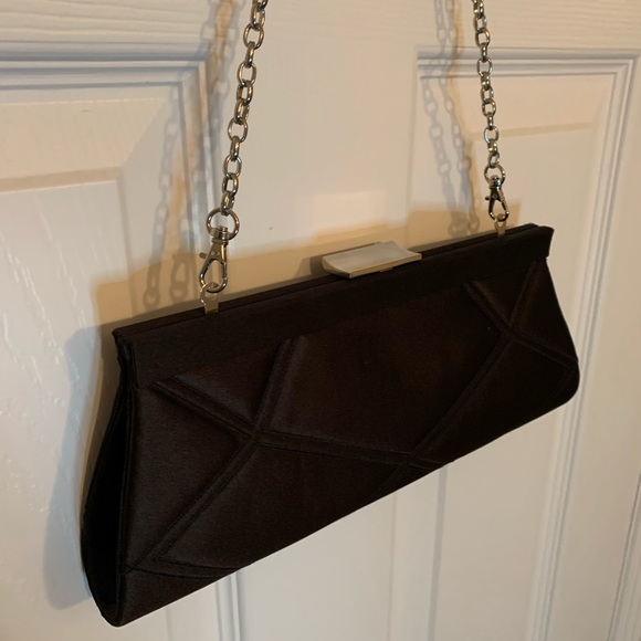 Jessica black snap close clutch/ purse - Picture 6 of 8